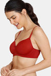 Zivame Padded Non Wired 3/4Th Coverage T-Shirt Bra - Sundried Tomato — thumbnail 5